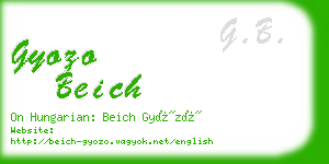 gyozo beich business card